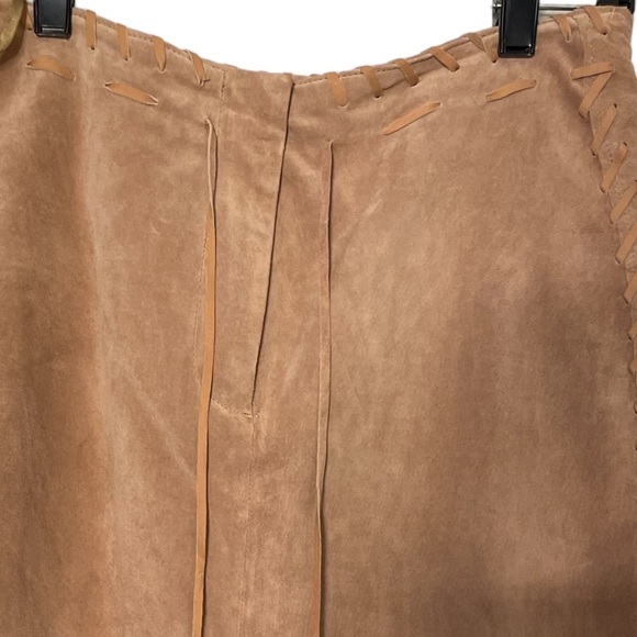 VTG for joseph tan 100 suede midi skirt size 28 boho - Picture 2 of 11